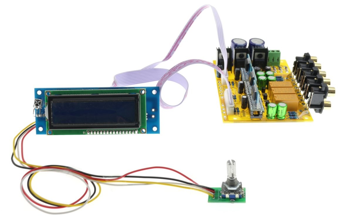 Module Sélecteur de Source PGA2311 2x entrées Stéréo 1x entrée 5.1 avec Écran LCD