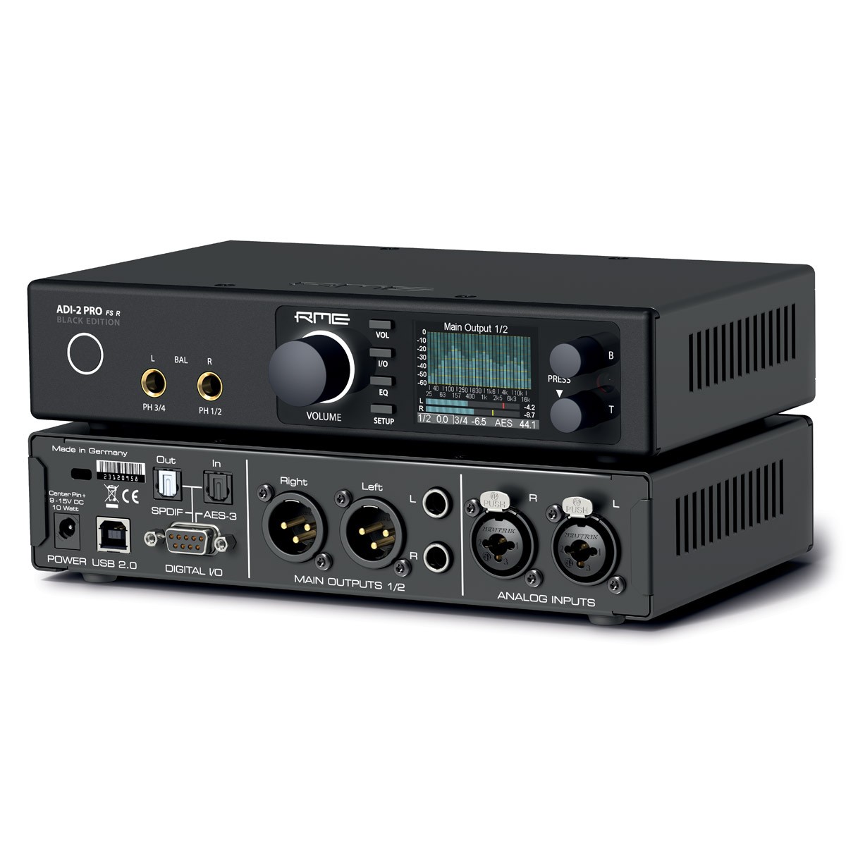 RME ADI-2 PRO FS R BLACK EDITION ADC DAC Headphone Amplifier Balanced SteadyClock FS 768kHz DSD256