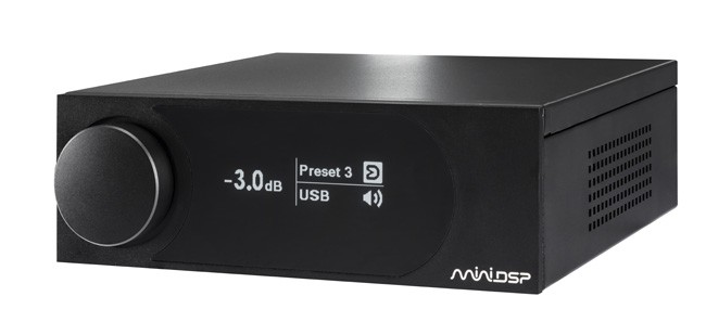 MINIDSP SHD POWER Streamer DAC PCM1795 DSP SHARC Dirac Live Amplifier TPA3255 2x120W 4 ohm Black