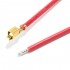 VH 3.96mm Cable Female to Bare Wire 1 Pole No Casing Gold Plated 40cm Red (x10)