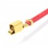 VH 3.96mm Cable Female to Bare Wire 1 Pole No Casing Gold Plated 40cm Red (x10)