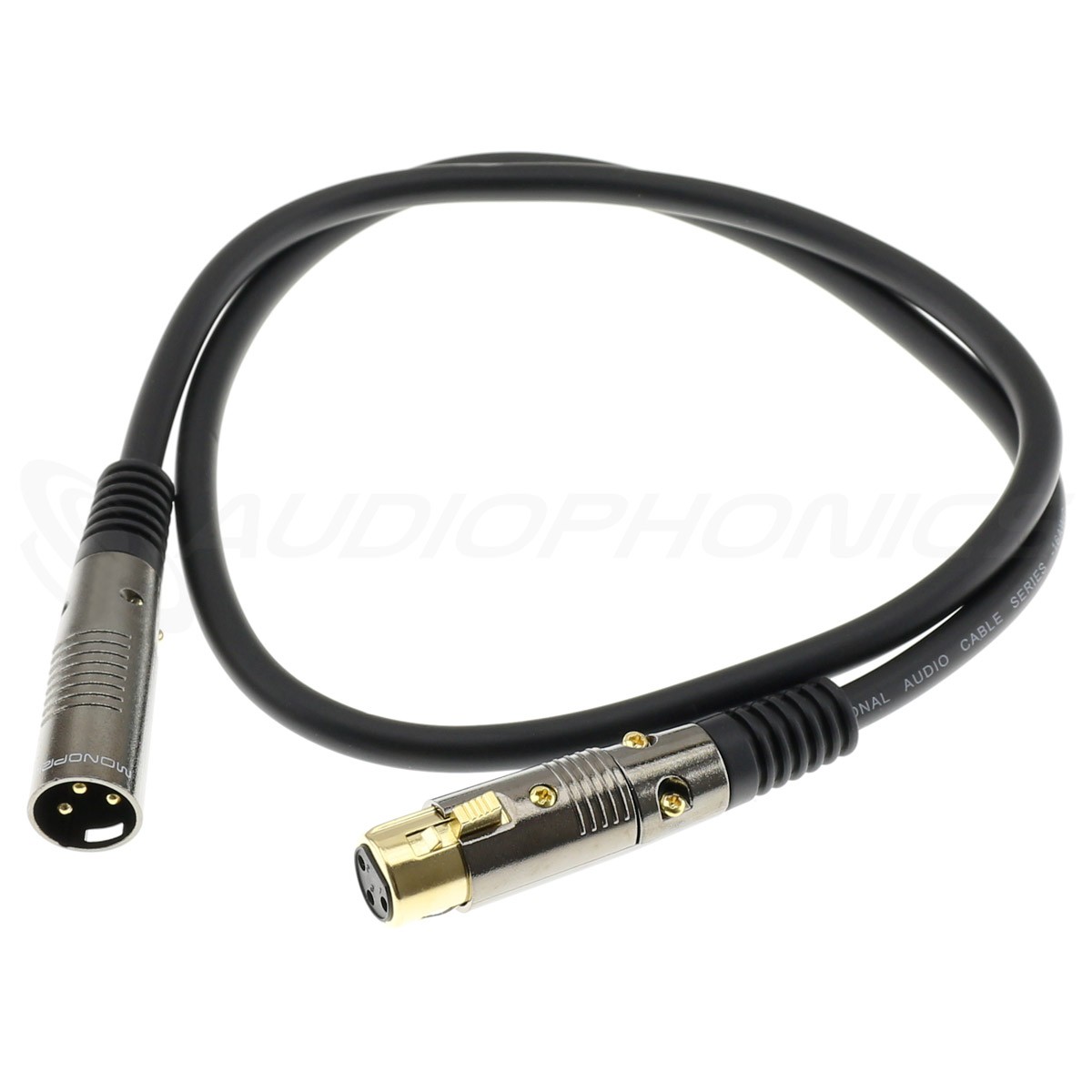 Câble de Modulation XLR Femelle vers XLR Mâle Plaqué Or 1.31mm² 7.6m -  Audiophonics