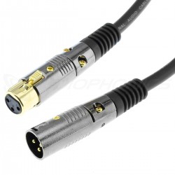 Interconnect Cable Female XLR to Male XLR Gold Plated 0.9m