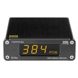 TOPPING D10S DAC USB 32bit/384kHz DSD 128 XMOS U208 ES9038Q2M Noir