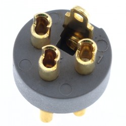 ELECAUDIO Male 3 Pins XLR Connector Gold Plated Tellurium Copper Ø 8.5mm (Unit)