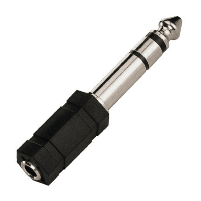 Adaptateur Jack 6,35mm mâle stéréo vers Jack 3,5mm femelle mono