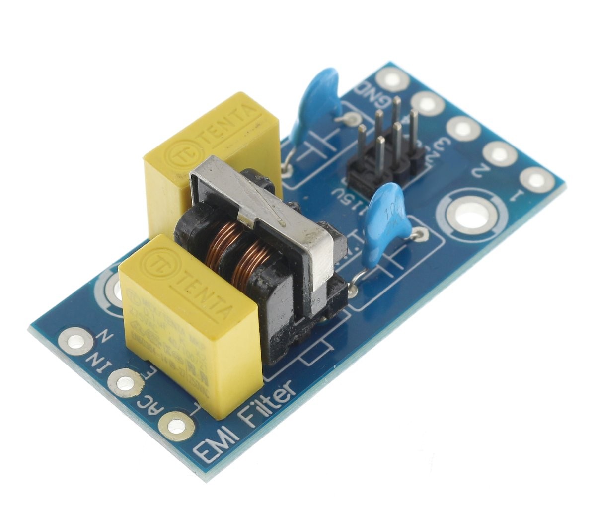 EMI / RFI mains filter Interference suppression 230V 1A