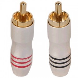 WM AUDIO CS-329 Connecteur RCA Plaqué Or Ø6.3mm (La paire)