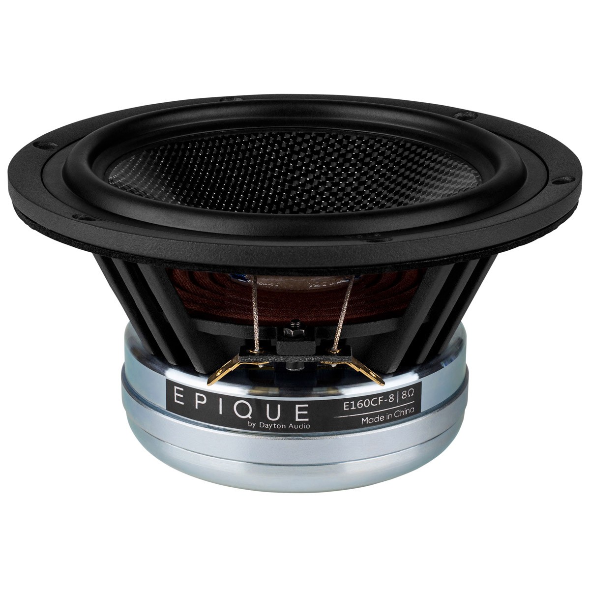 DAYTON AUDIO EPIQUE E160CF-8 Speaker Driver Woofer Carbon Fiber 100W 8 Ohm 89dB 50Hz - 8000Hz Ø13.3cm