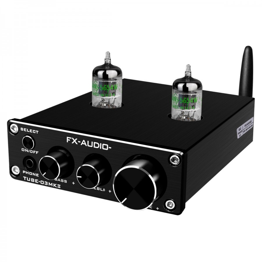 FXAUDIO TUBE03 MKII Préamplificateur à Tubes Stéréo 6k4 Bluetooth 5.0