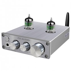 FX-AUDIO TUBE-03 MKII Préamplificateur à Tubes Stéréo 5654 Bluetooth 5.0 Argent