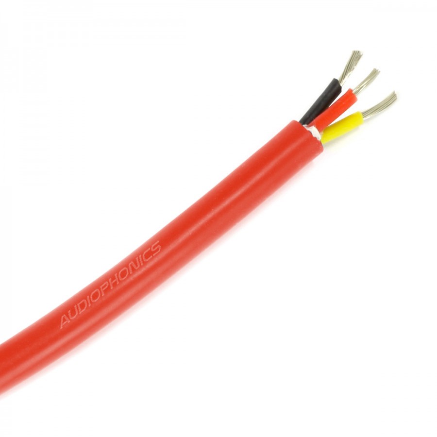 Cable Triple Conductor Silicon 1mm² Red