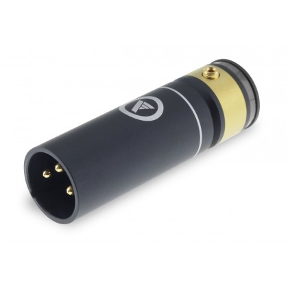 VIABLUE T6S XL Gold Plated 24k 3 Way Male XLR Connector Ø12mm Black (Unit)