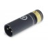 VIABLUE T6S XL Gold Plated 24k 3 Way Male XLR Connector Ø12mm Black (Unit)