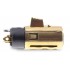 VIABLUE T6S XL Gold Plated 24k 3 Way FEMALE XLR Connector Ø12mm Black (Unit)