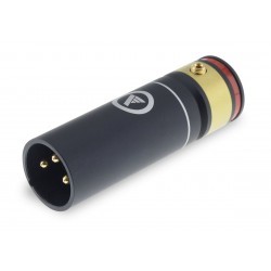 VIABLUE T6S XL Gold Plated 24k 3 Way Male XLR Connector Ø12mm Red (Unit)