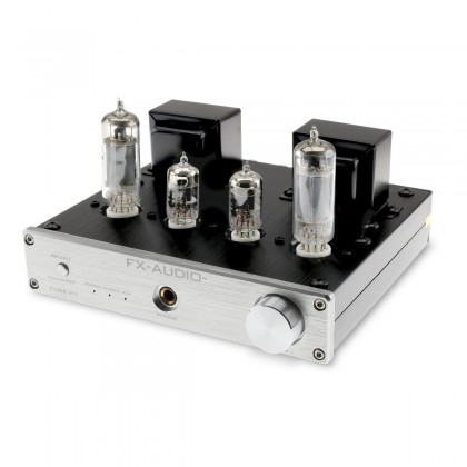 FX-AUDIO TUBE-P1 Amplificateur à Tubes avec Entrée Phono MM 6J1 + 6P1 Stéréo Argent