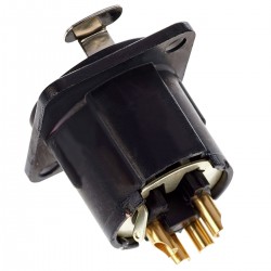 NEUTRIK NC4FD-LX-B Female 4 Pins XLR Socket Gold Plated