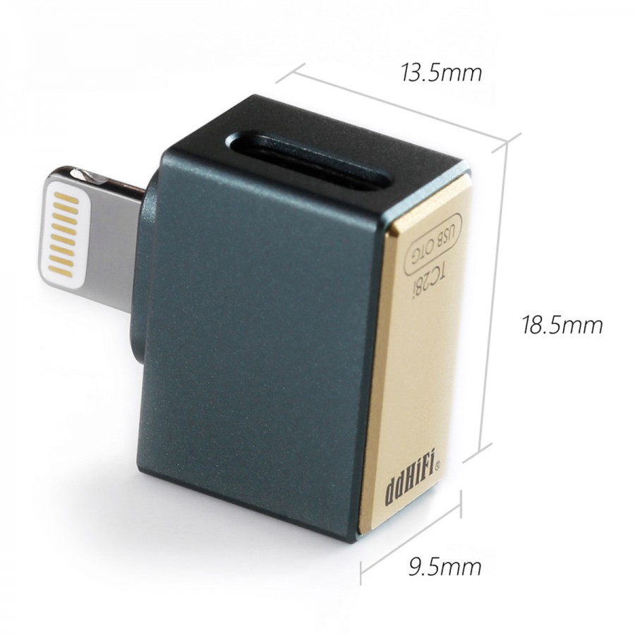 Audiophonics - HIDIZS LT03 Adaptateur Lightning Mâle vers USB-C Femelle  Plaqué Or