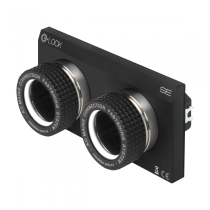 BLOCK AUDIO C-LOCK SE DUPLEX Double Prise Schuko Murale NCF avec Suspension à Verrouillage