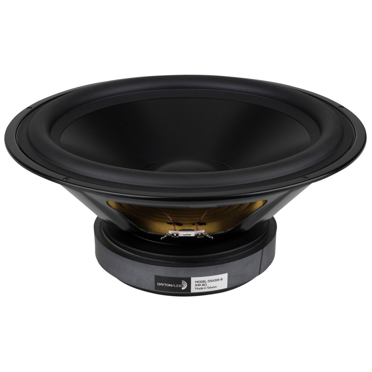 DAYTON AUDIO DSA315-8 Haut-Parleur de Grave Aluminium 120W 8 Ohm 90dB 24Hz - 2000Hz Ø30.5cm