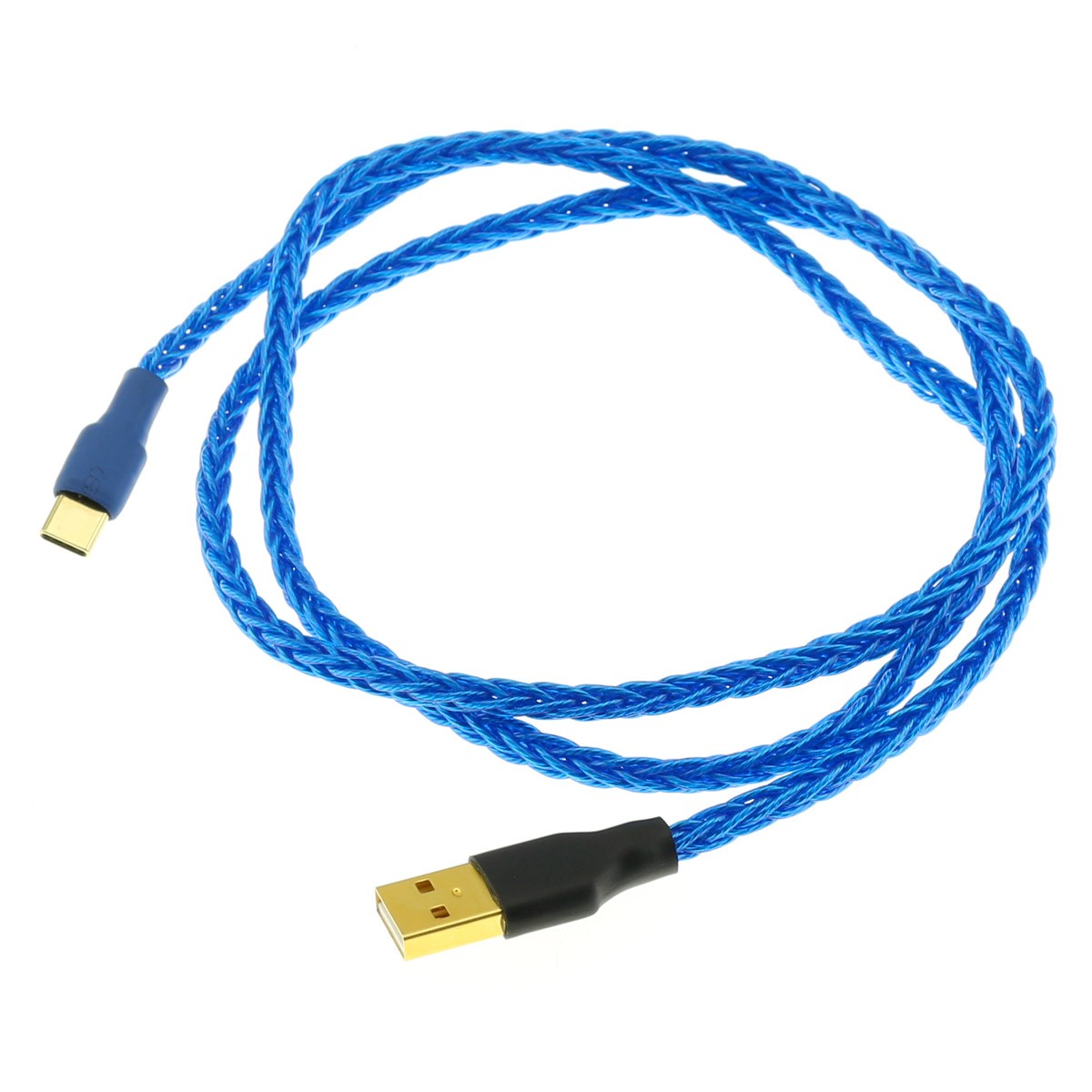 USB-C to USB-A Cable Silver / Gold plated Copper Shielded 1m