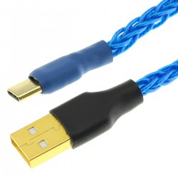 Câble USB-C vers USB-A Cuivre Plaqué Or Blindé 1m