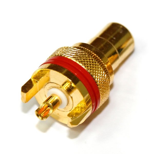 ELECAUDIO ER-103 Gold Plated RCA inlet PTFE isolated Red (Unit)
