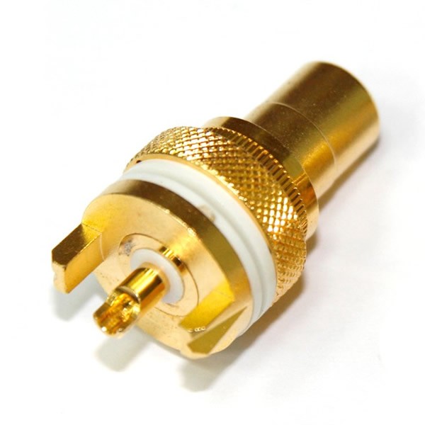 ELECAUDIO ER-103 Embase RCA Plaqué Or isolée PTFE Blanc (Unité)