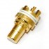 ELECAUDIO ER-103 Gold Plated RCA inlet PTFE isolated White (Unit)