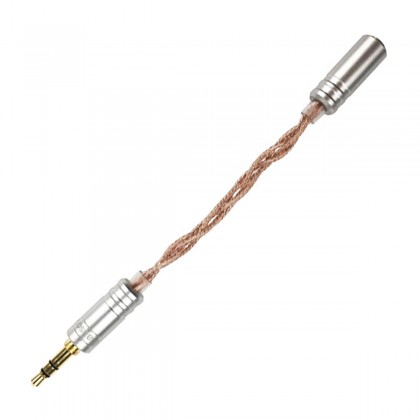 IBASSO CA01 Female Balanced Jack 2.5mm to Male Single-Ended Jack 3.5mm Adapter OFC Copper Gold Plated 10cm