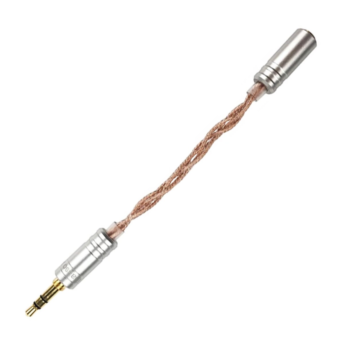 IBASSO CA01 Female Balanced Jack 2.5mm to Male Single-Ended Jack 3.5mm Adapter OFC Copper Gold Plated 10cm