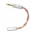 IBASSO CA01 Female Balanced Jack 2.5mm to Male Single-Ended Jack 3.5mm Adapter OFC Copper Gold Plated 10cm