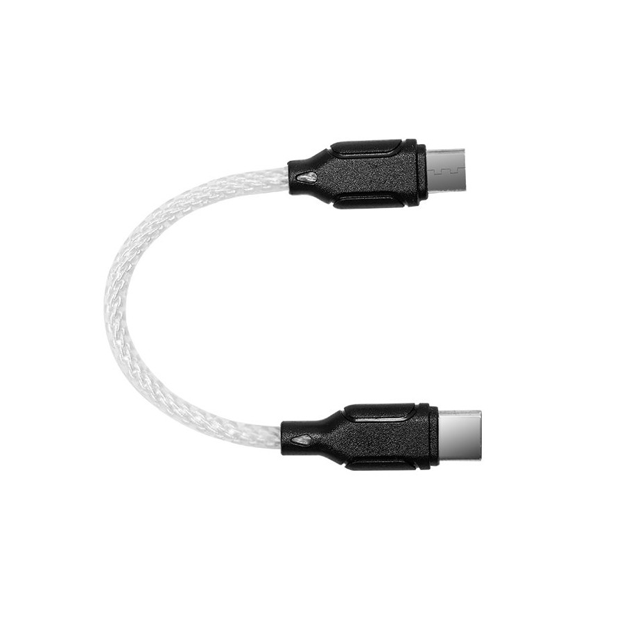 SHANLING L2 Câble Micro USB vers USB-C Cuivre Plaqué Argent 10cm