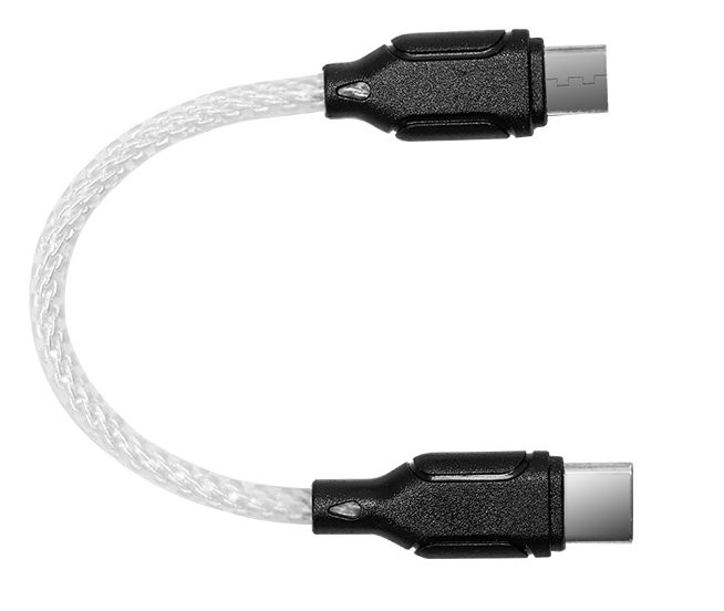 SHANLING L2 Câble Micro USB vers USB-C Cuivre Plaqué Argent 10cm