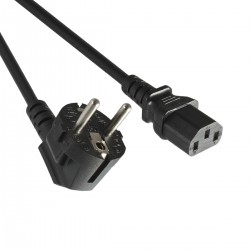 Standard Power Cable IEC C13 to Male Angled Schuko 3x0.75mm² 0.5m