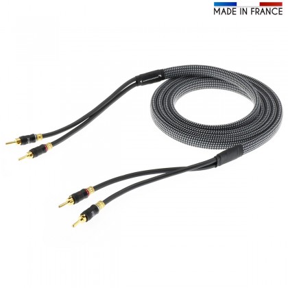 AUDIOPHONICS QUARTZ Banana Speaker Cable OCC Copper Gold Plated 2x4mm² 5m (Pair)