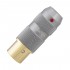 VIBORG XF-202G Connecteur XLR Femelle 3 Pôles Cuivre Pur Plaqué Argent / Or Ø11mm Rouge (Unité)