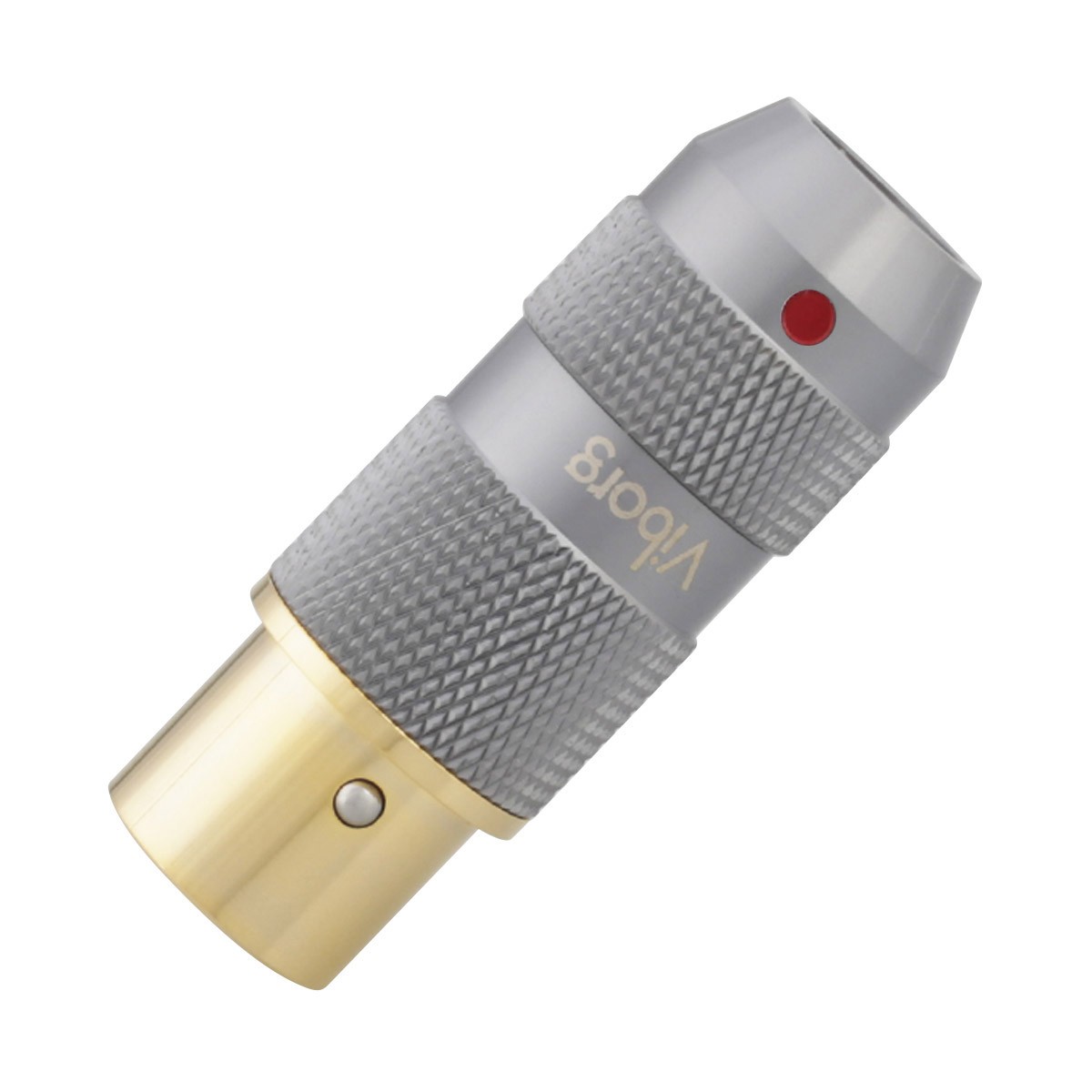 VIBORG XF-202G Female XLR Connector 3 Poles Gold / Silver Plated Pure Copper Ø11mm Red (Unit)