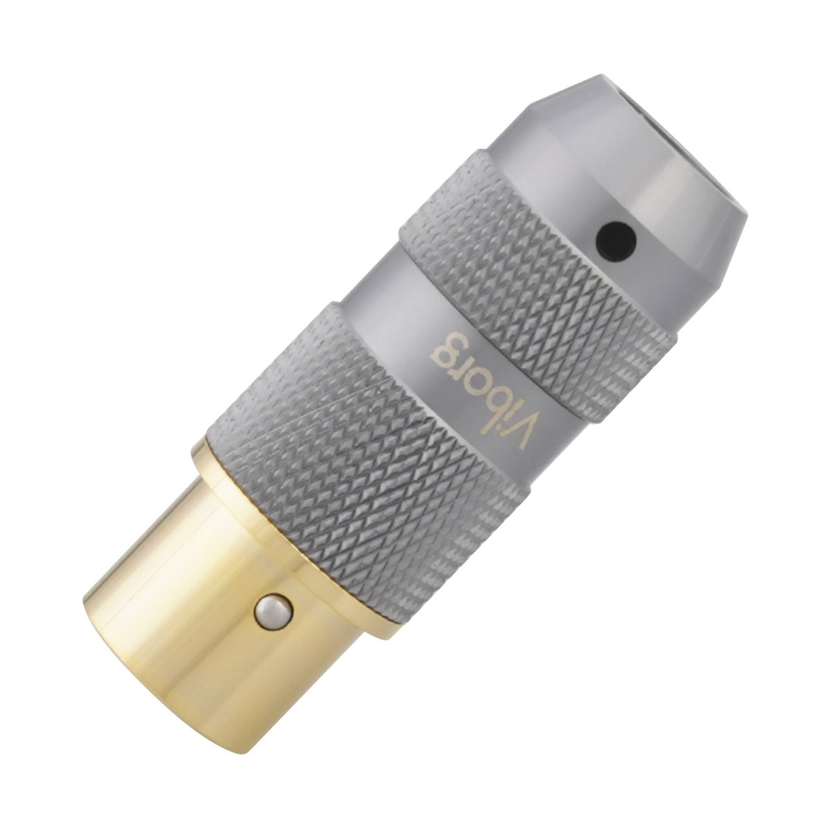 VIBORG XF-202G Female XLR Connector 3 Poles Gold / Silver Plated Pure Copper Ø11mm Black (Unit)