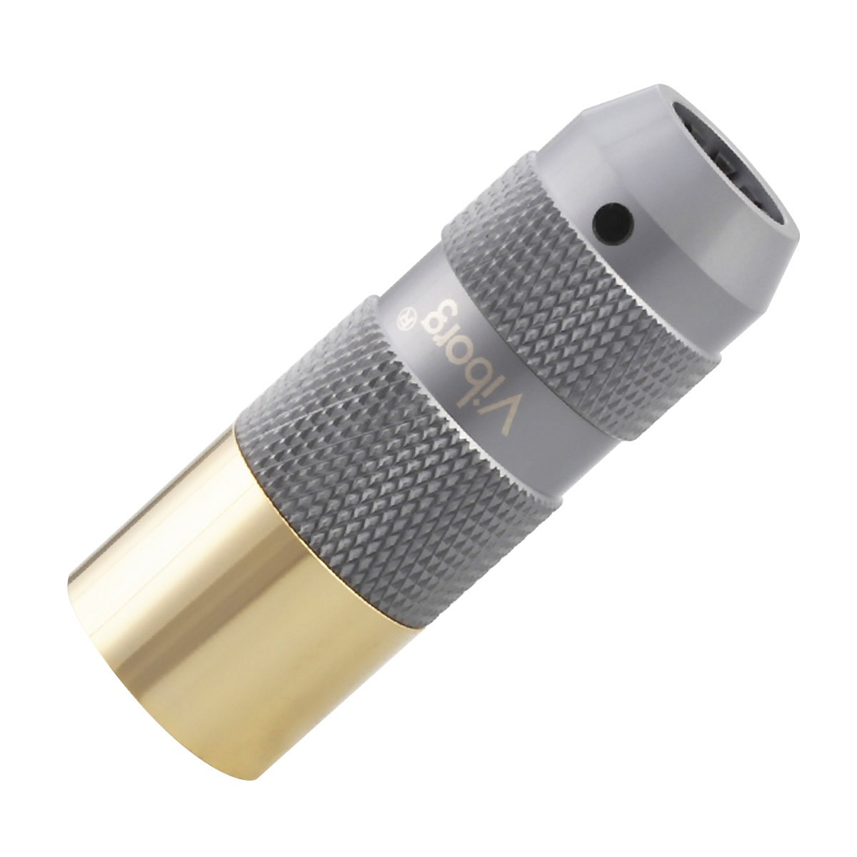 VIBORG XM-202G Male XLR Connector 3 Poles Gold / Silver Plated Pure Copper Ø11mm Black (Unit)