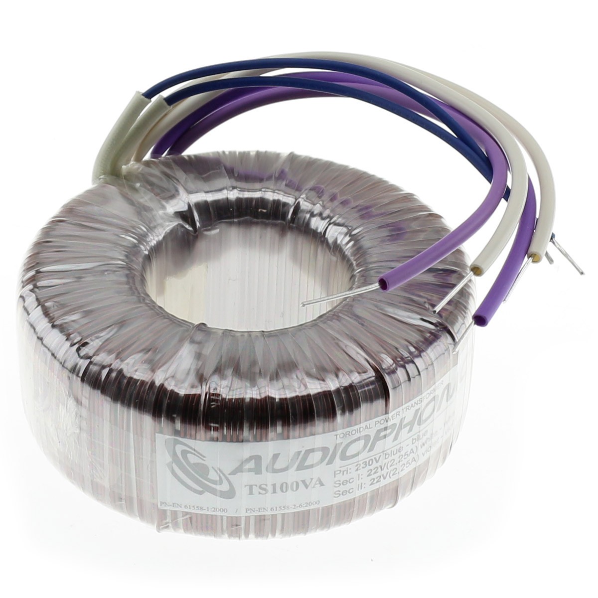 Toroidal Transformer 100VA 2x22V