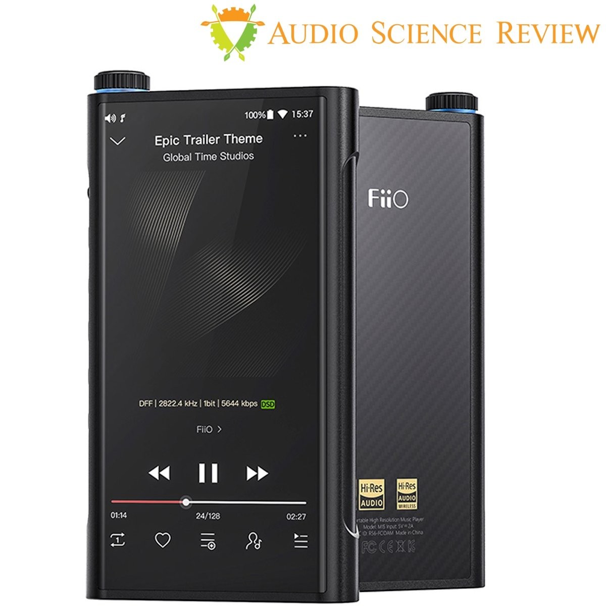 FIIO M15 Digital Audio Player DAP Android Hi-Res 2x AK4499EQ Exynos 7872 XMOS Bluetooth WiFi 32bit 768kHz DSD512