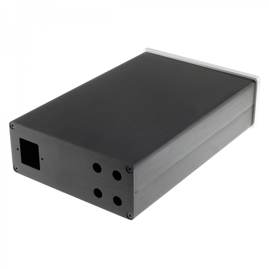 DIY Amplifier Case Aluminum 260x170x70mm Black / Silver Audiophonics