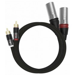 KHADAS Câble symétrique XLR 3 Pin vers RCA symétrique Cuivre OCC 0.2m (La paire)