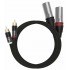 KHADAS Câble symétrique XLR 3 Pin vers RCA symétrique Cuivre OCC 0.2m (La paire)
