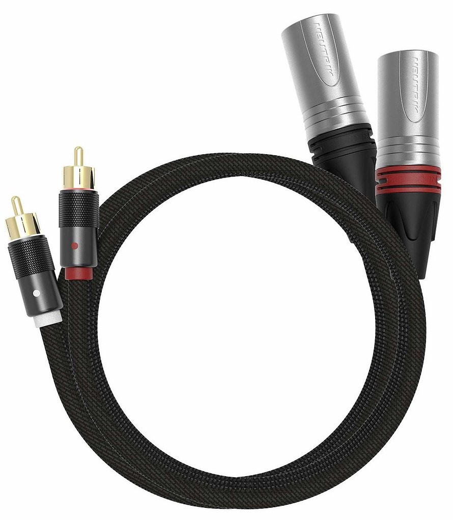 KHADAS Câble symétrique XLR 3 Pin vers RCA symétrique Cuivre OCC 0.2m (La paire)