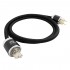 LUDIC AESIR Power Cable Schuko IEC C15 UP-OCC Copper Gold Plated 1m