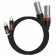 KHADAS Câble symétrique XLR 3 Pin vers RCA symétrique Cuivre OCC 1m (La paire)