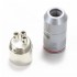 EIZZ EZ-205M Male 3 Poles XLR Connector PTFE Platinum Plated Ø9mm Red (Unit)